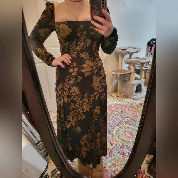 Reformation Sigmund Midi Dress with Slit - Picture 1 of 3